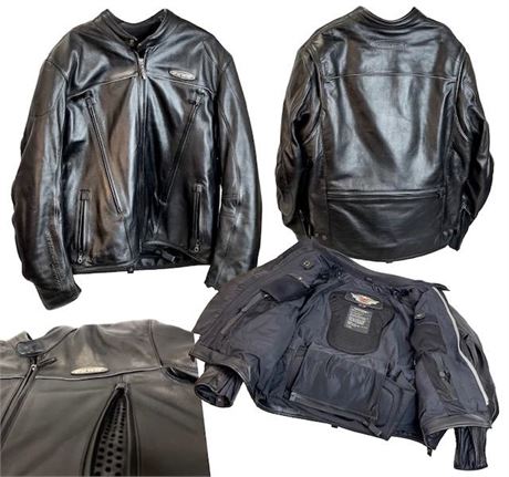 Harley Davidson Black Leather Jacket XL