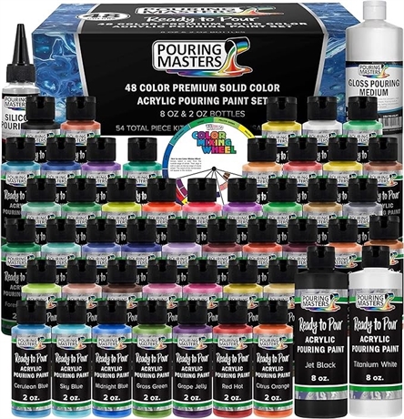 Pouring Masters 48 Color Acrylic Set