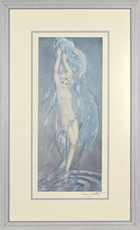 Louis Icart 'Fountain' Framed Print