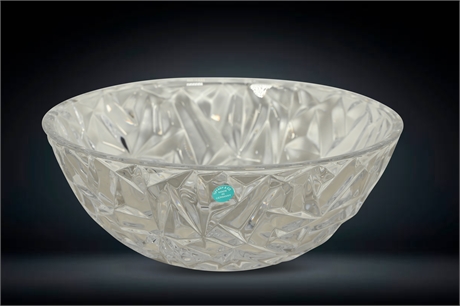 Tiffany & Co 9" Rock Cut Crystal Bowl