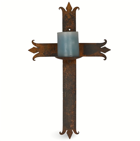 20" Patinated Wall Cross