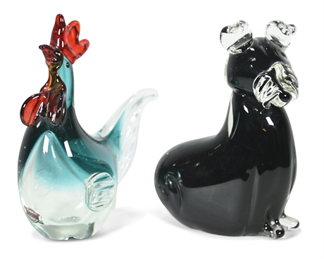 Blown Art Glass Animals