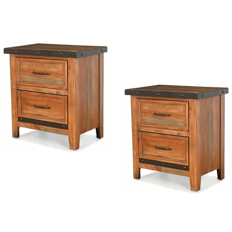 Pair 'Taos' Nightstands by Intercon