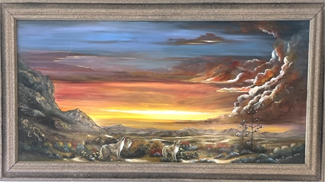 Southwest Landscape Painting by Jan Burris