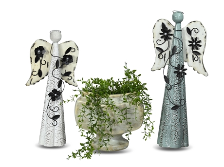 Ceramic Vase with Fauxliage