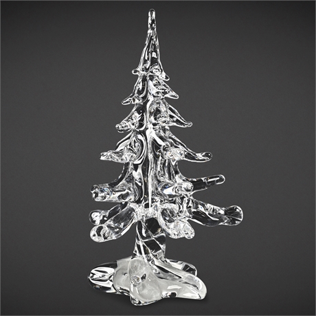 Cristallerie Lorraine Lead Crystal Christmas Tree Sculpture, 11.5" H