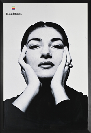 Apple Think Different “Maria Callas” Poster, 1998, Original Framed