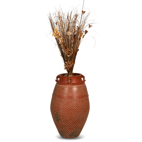 32" Terracotta Floor Vase