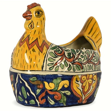 Talavera Hen Planter by Alonso Luis — Lead-Free