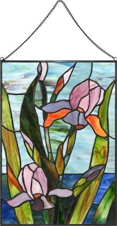 Iris Stained Glass Panel