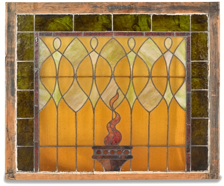 Antique Stained Glass Panel from Galveston Chapel
