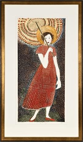 Beth Bird, Sunday in Dijon — Limited Edition Hand-Colored Etching, 40/100