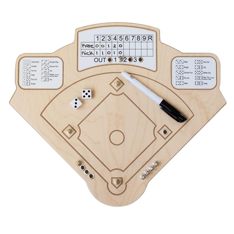 Across The Board Baseball Game – Maple Wood Tabletop Baseball Game