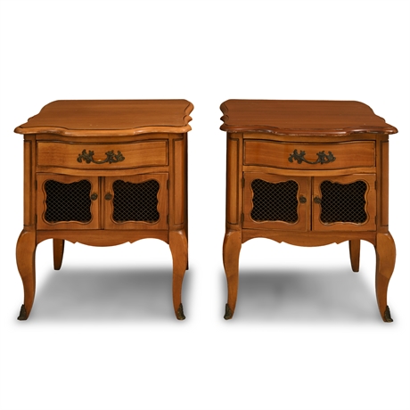 Kent Coffey LaFayette Nightstands Pair French Provincial