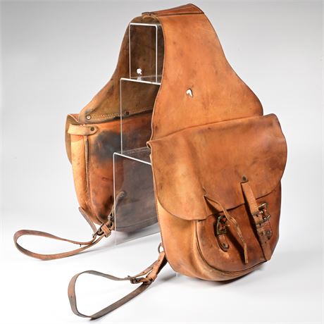 Vintage Leather Saddle Bag