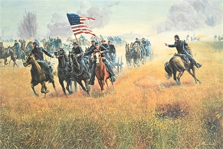 Mort Künstler "Dilger at Gettysburg" Signed Offset Litho — Framed