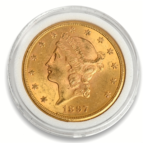 1897 $20 Gold Double Eagle Gold Coin