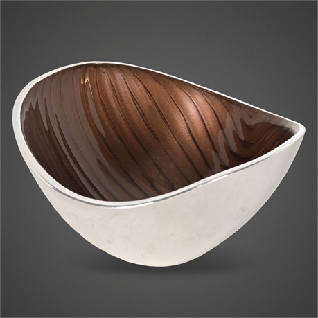 Nambe Wave Bowl — Alloy Wave‑Edge Accent Piece