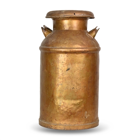 Antique Brass Milk Can