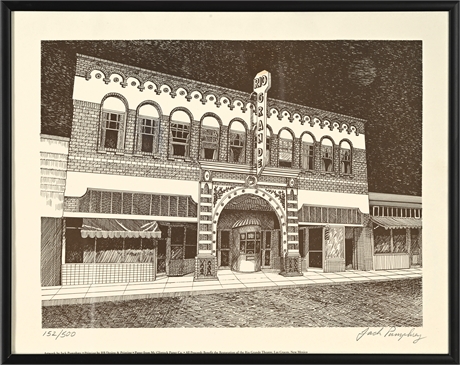 Jack Pumphrey Signed Lithograph—Rio Grande Theatre, 152/500, Framed