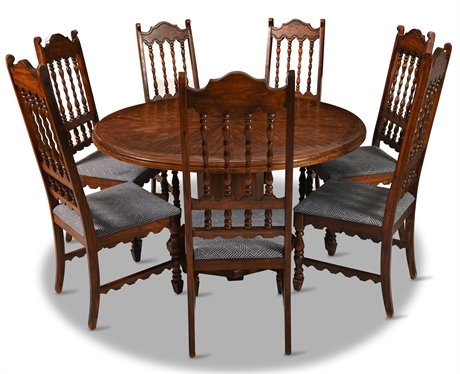 Vintage Pedestal Dining Set from Mexico