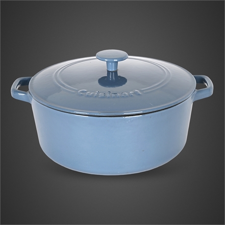 Cuisinart 7-Qt Blue Enameled Cast Iron Dutch Oven with Lid, CI670-30