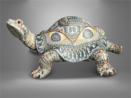 Signed Jon Anderson Polymer Clay Tortoise Sculpture