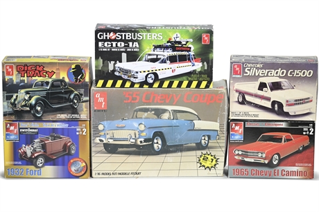 Six Vintage AMT Model Cars