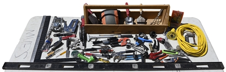 Wood Tool Box with Tools