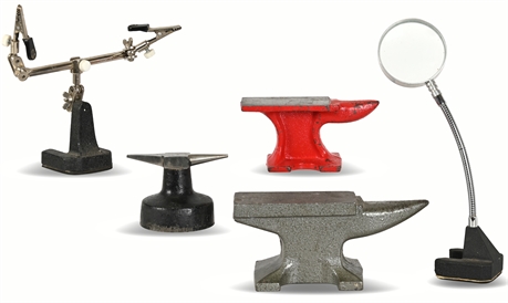 Precision Tools: Anvils, Clamps, and Magnifying Glass