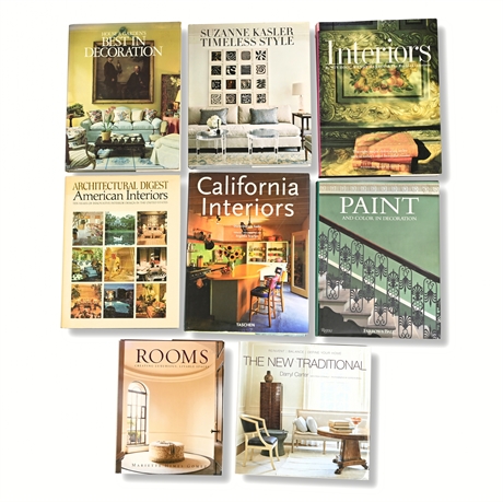 Interior Design & Decoration Books Lot (8) – Rooms, Color, Style