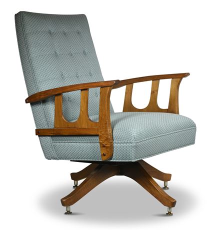 Mid-Century Murphy Miller Blonde Wood Lounge Chair