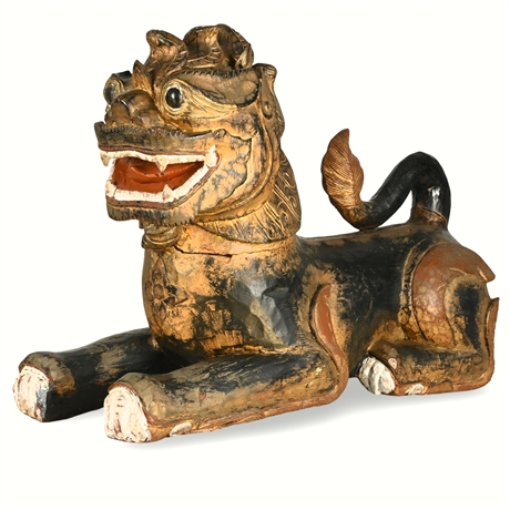 Foo Dog Guardian Statue - Late 19th/Early 20th Century