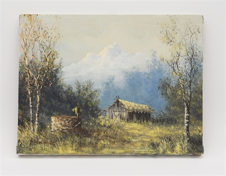 Lester Hughes, Dripping Springs in Las Cruces, Signed Oil on Canvas