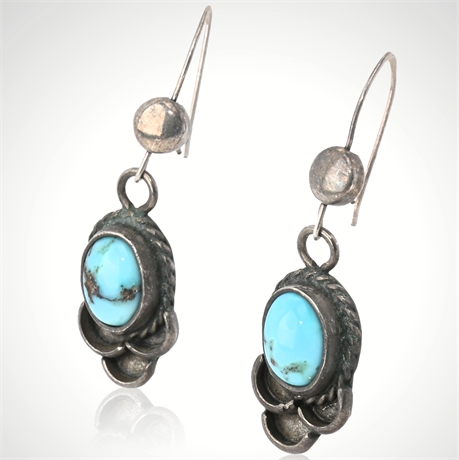 Old Navajo Turquoise Earrings