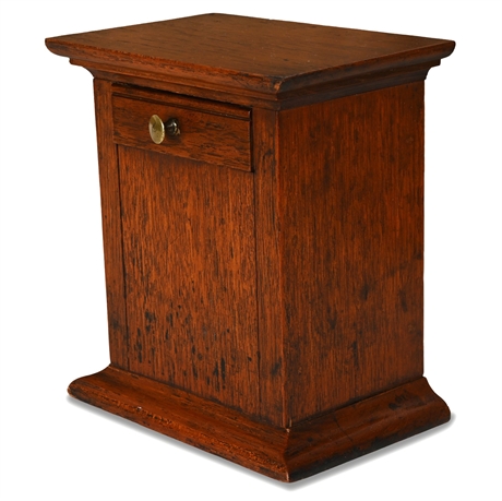 Late 19th Century Treen Mahogany Trick Coin Bank – Hidden Drawer