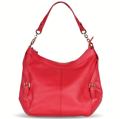 Ora Delphine Red Leather Hobo