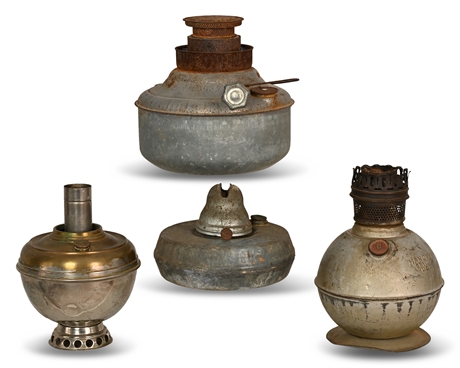 Antique Brooder Heaters & Oil Lamps