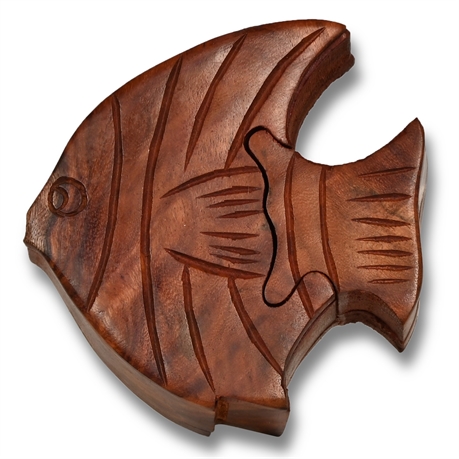 Carved Fish Puzzle Box