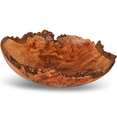 Dave Johnson Live Edge Turned Cherry Burl Bowl