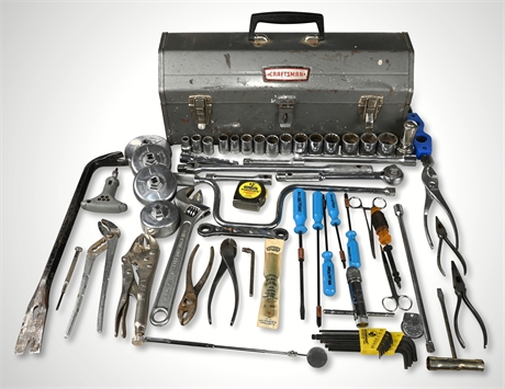 50+ Piece Craftsman Tool Chest & Assorted Tool Set – Ratchets, Oil Filter Wrench