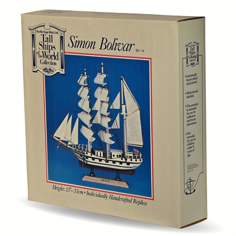 Simon Bolivar Wood Ship Model by Heritage Mint