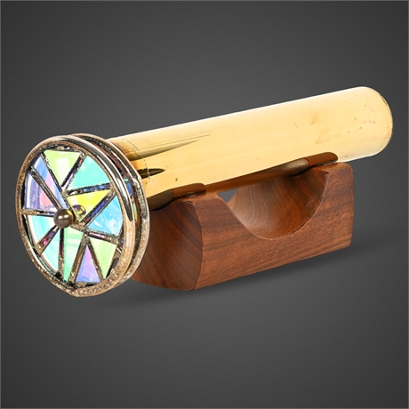 Chesnik Scopes Brass Kaleidoscope, Signed 1999