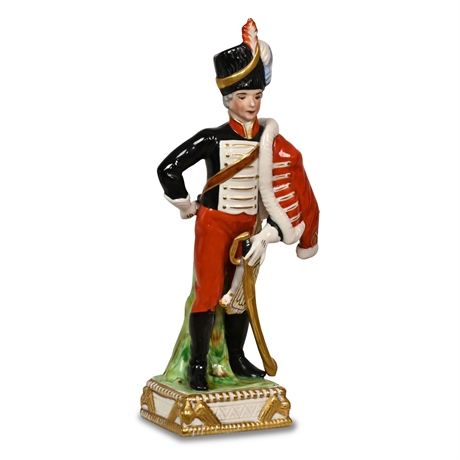 Capodimonte "Hussar" Napoleanic Porcelain Figure