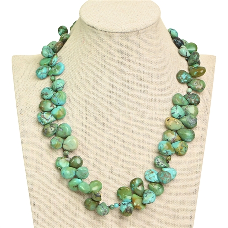 Chunky Teardrop Turquoise Necklace