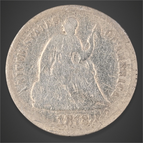 1872 U.S. Seated Liberty Half Dime – San Francisco Mint – .900 Silver