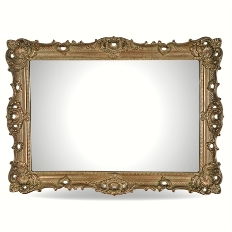 Mid Century Turner Wall Mirror 44x33 Gold Rococo Frame
