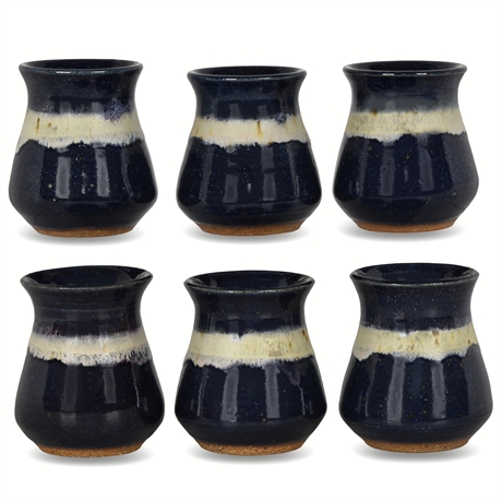 Set of 6 Stoneware Wine Cups