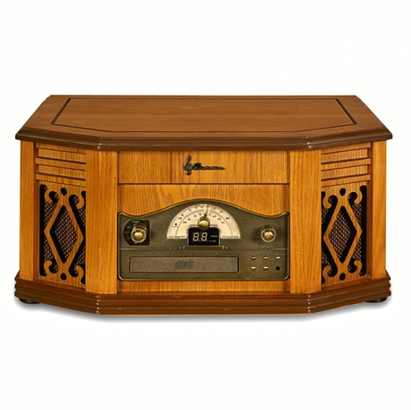 Emerson NR303TT Art Deco Revival Stereo — Turntable, CD &amp; AM/FM Tuner