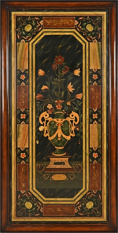 Theodore Alexander Decoupage Pietra Dura–Style Wall Panel 31×63